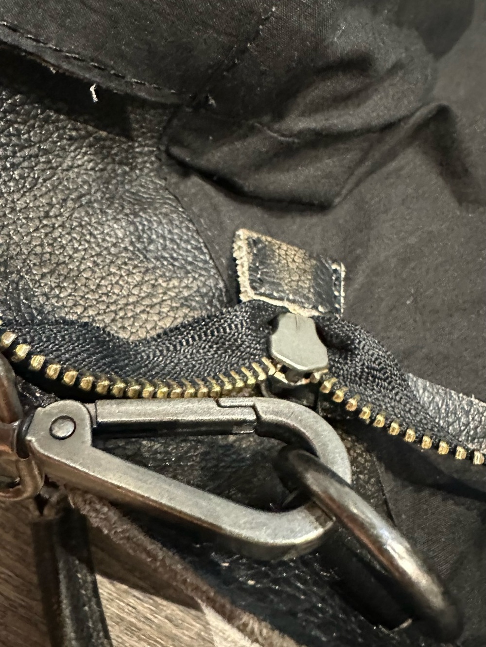 Free People Leslie Leather Tote in Distressed Black Overnight Bag - Picture 5 of 14